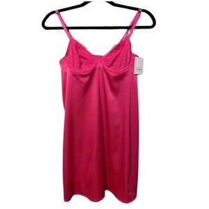 NWT Auden Women's Pink Satin Lingerie Nightie Camisole - Size XS